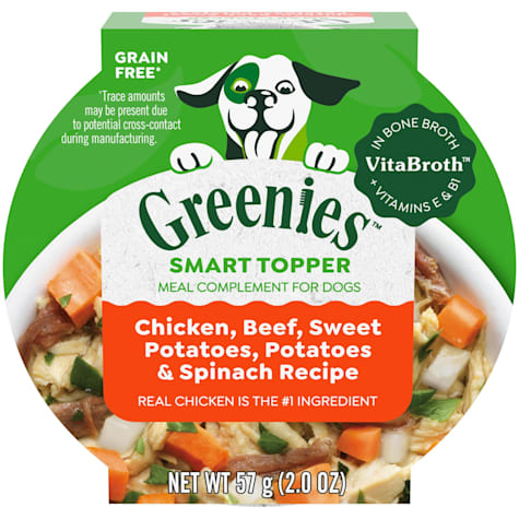 Greenies Smart Topper Complement, Chicken, Beef, Sweet Potatoes Recipe Wet Dog Food