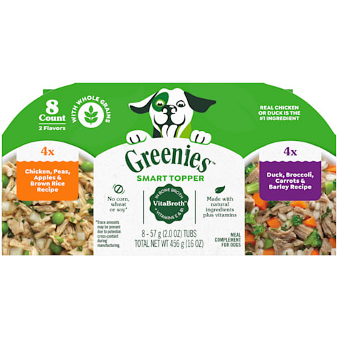 Greenies Smart Topper Complement, Chicken with Peas & Duck Wet Dog Food Variety Pack