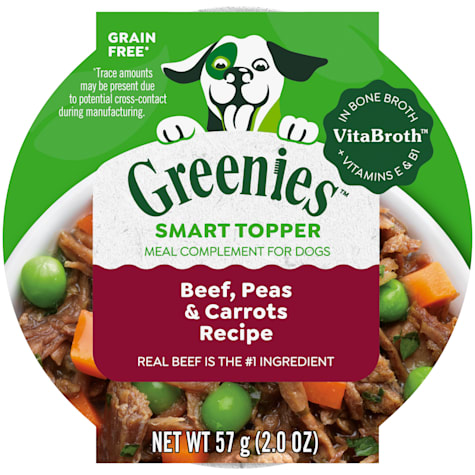 Greenies Smart Topper Complement, Beef, Peas & Carrots Recipe Wet Dog Food