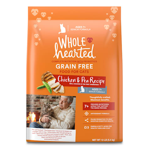 WholeHearted Grain Free Senior Chicken Recipe Dry Cat Food