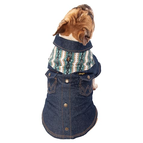 Wrangler Aztec Denim Button Shirt Dog Apparel