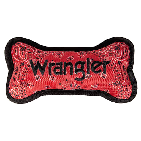 Wrangler Paisley Logo Plush Bone Dog Toy