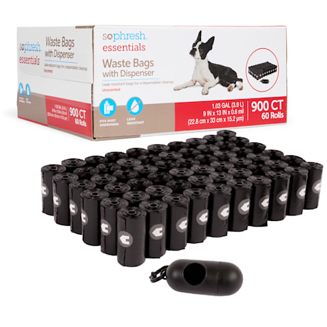 So Phresh Essentials Dog Waste Bag Rolls with Dispenser