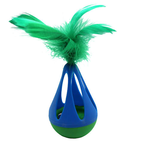 Playology Wobber with Feather Cat Toy