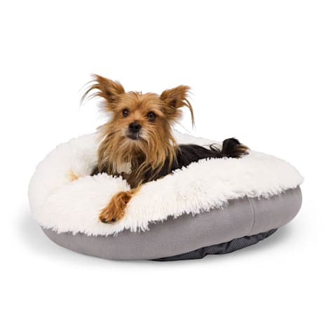EveryYay Faux Fur Donut Bed for Dogs