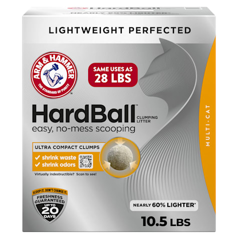 Arm & Hammer Hardball No-Mess Scooping, Clumping, Lightweight Multi-Cat Litter