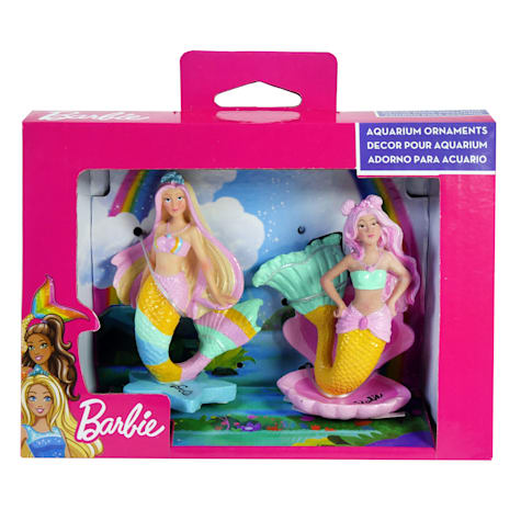 Penn Plax Mermaid Barbie 2-Piece Aquarium Decoration Bundle