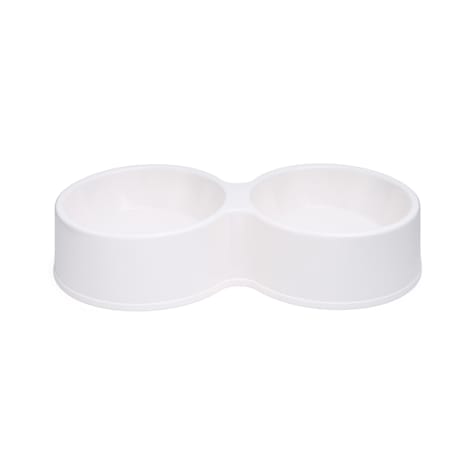 EveryYay Essentials Gray Plastic Dog & Cat Double Diner Bowls