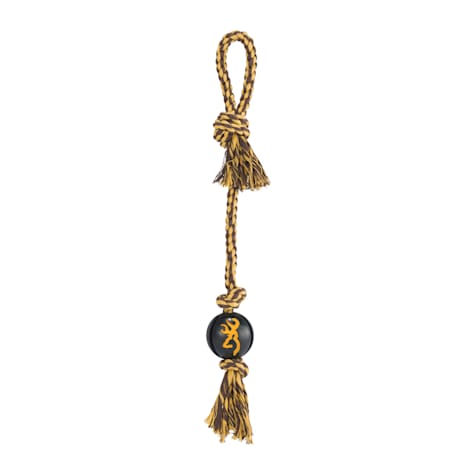 Browning Black/Gold Rope Dog Toy