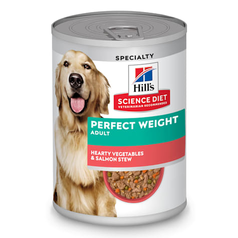 Hill's Science Diet Adult Perfect Weight Hearty Vegetables & Salmon Stew Canned Dog Food