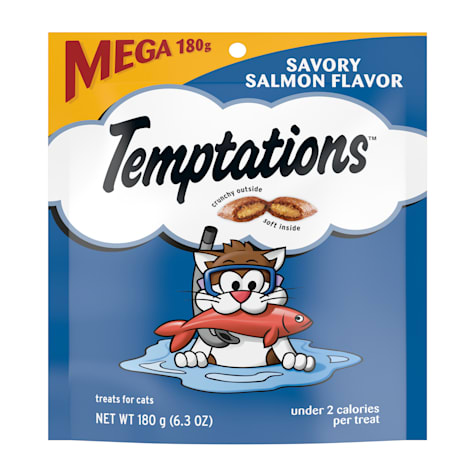 Temptations Classics Savory Salmon Flavor, Crunchy and Soft Cat Treats