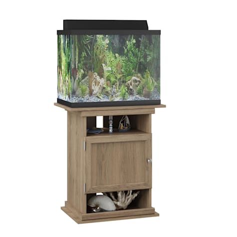 Ollie & Hutch Flipper Rustic Oak 10/20 Gallon Aquarium or Terrarium Tank Stand