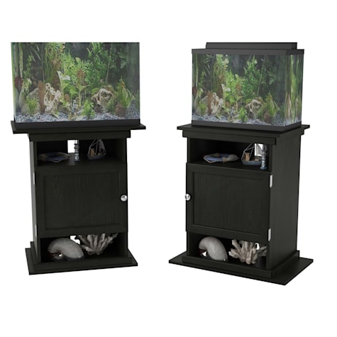 Ollie & Hutch Flipper Black Oak 10/20 Gallon Aquarium or Terrarium Tank Stand