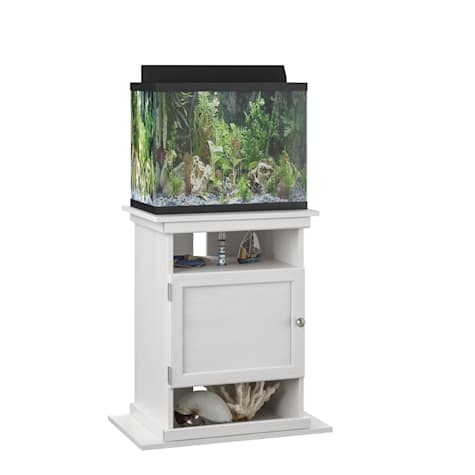 Ollie & Hutch Flipper Ivory Oak 10/20 Gallon Aquarium or Terrarium Tank Stand
