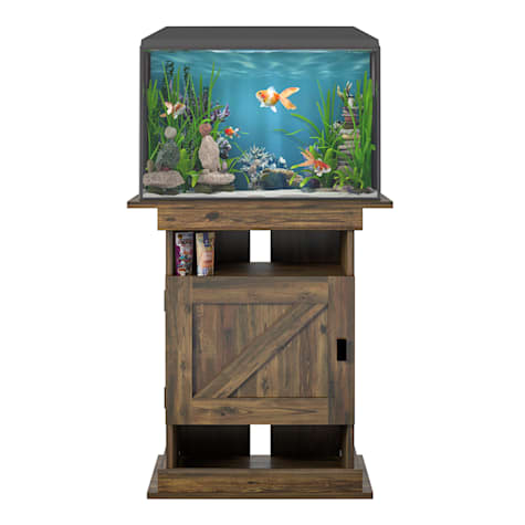 Ollie & Hutch Flipper Rustic Farmington 10/20 Aquarium or Terrarium Tank Stand