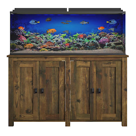 Ollie & Hutch Flipper Rustic Farmington 55 Gallon Aquarium or Terrarium Tank Stand