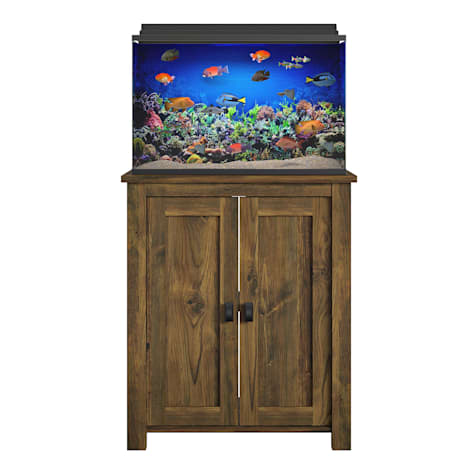 Ollie & Hutch Flipper Rustic Farmington 10/20 Gallon Aquarium or Terrarium Tank Stand