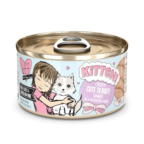 B.F.F. Kitten! Chicken Pate Cute To Boot! Dinner in a Hydrating Puree Wet Cat Food