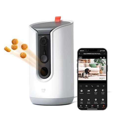 Geeni PetConnect Treat Cam Pro Auto Rotating Smart Treat Dispenser Camera