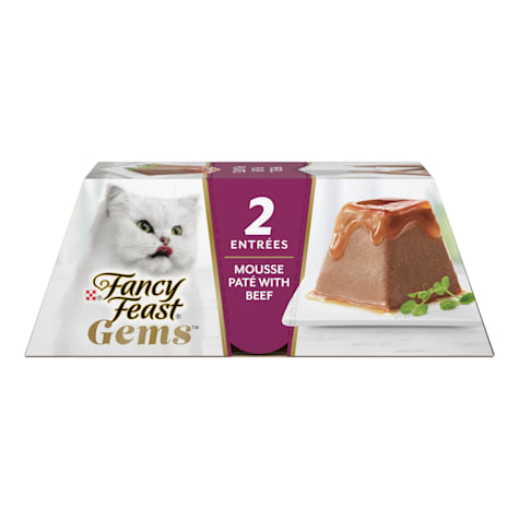 Fancy Feast Gems Mousse Pate With Beef and Halo of Savory Gravy Wet Cat Food