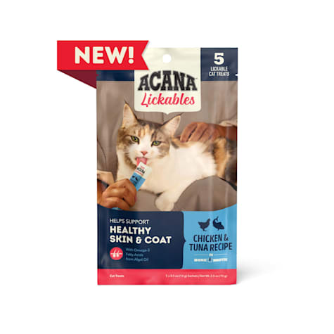 ACANA Lickables Chicken & Tuna Recipe Heakthy Skin & Coat Cat Treats