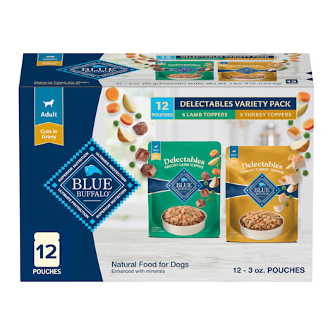 Blue Buffalo Blue Delectables Natural Lamb & Turkey Dinner Topper Variety Pack Wet Dog Food