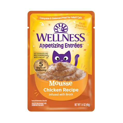 Wellness Appetizing Entrees Mousse Chicken Recipe Infused with Broth Natural Wet Cat Food