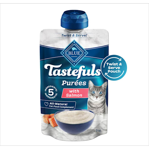 Blue Buffalo BLUE Tastefuls Salmon Resealable Twist Cap Adult Cat Natural Purees