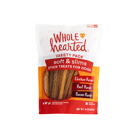 WholeHearted Grain Free Soft and Slim Dog Stick Treats Variety Pack