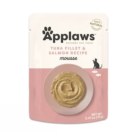 Applaws Tuna Fillet and Salmon Mousse, Natural Wet Cat Food