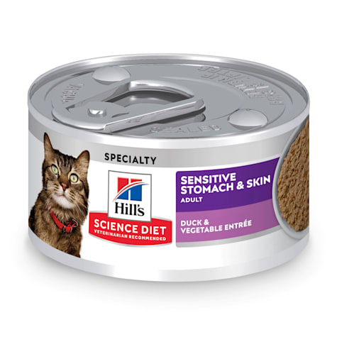 Hill's Science Diet Adult Sensitive Stomach & Sensitive Skin Duck & Vegetable Entree Wet Cat Food