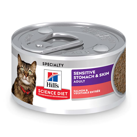 Hill's Science Diet Adult Sensitive Stomach & Sensitive Skin Salmon & Vegetable Entree Wet Cat Food