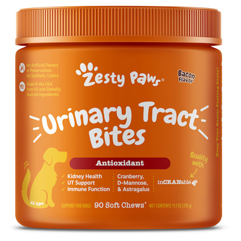 Zesty Paws Bacon Urinary Tract Bites for Dogs
