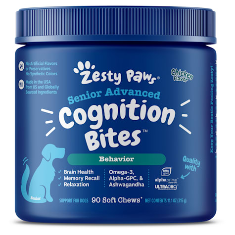 Zesty Paws Chicken Senior Advanced Cognition Bites for Dogs