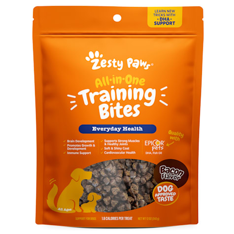 Zesty Paws Bacon All-in-One Training bites Dog Treats