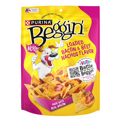 Beggin' Strips Loaded Bacon and Beef Nachos Flavor Treats for Dogs