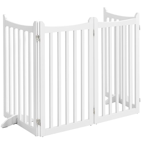 Topeakmart White 4-Panel Pet Puppy Fence