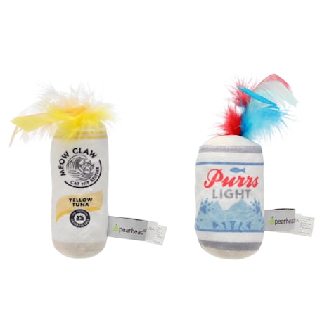 Pearhead Pawty Time Crinkle Feather Catnip Cat Toy Set
