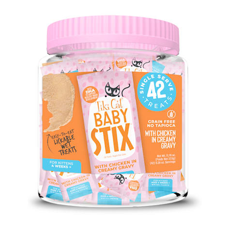 Tiki Cat Baby Chicken in Creamy Gravy Stix Wet Cat Treats