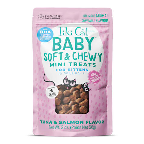 Tiki Cat Baby Tuna & Salmon, Soft & Chewy Treats for Kittens