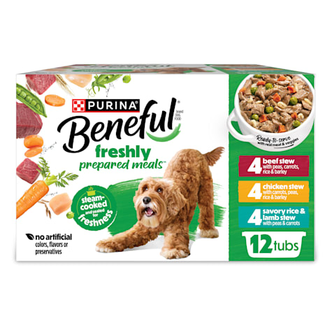 Purina Beneful Prepared Meals Stew, High Protein Wet Dog Food With Gravy Variety Pack
