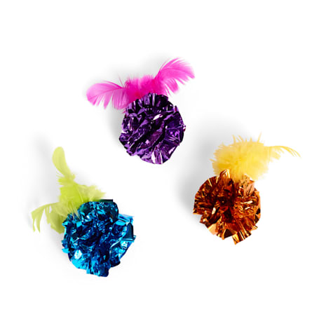Leaps & Bounds Snowball Crinkle Assorted Cat Toy