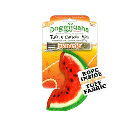 Doggijuana Tuffer Chewer Mini Refillable Watermelon Slice Dog Toy