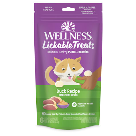 Wellness Soft Puree Natural Grain Free Duck Lickable Cat Treats