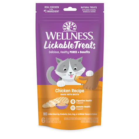 Wellness Soft Puree Natural Grain Free Chicken Lickable Cat Treats