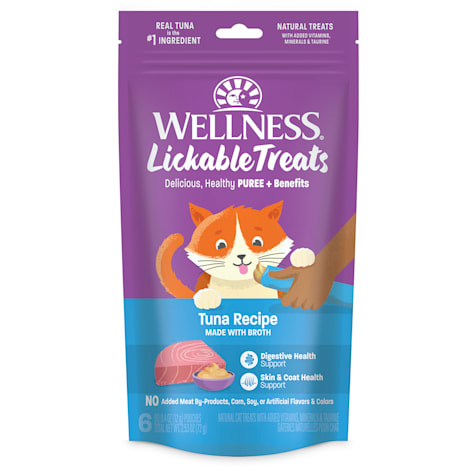 Wellness Soft Puree Natural Grain Free Tuna Lickable Cat Treats