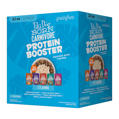 Tiki Dog Born Carnivore Protein Booster opper, Variety Pack Dog Food Topper