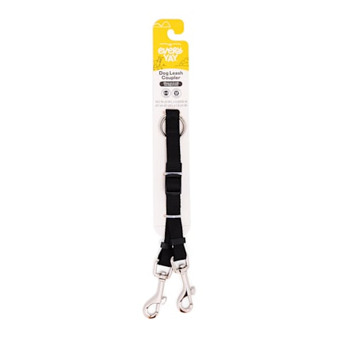 EveryYay Adjustable Black Leash Coupler for Dogs