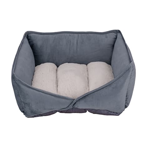 FurHaven Small V-Front Step In Cozy Couch Dog Bed