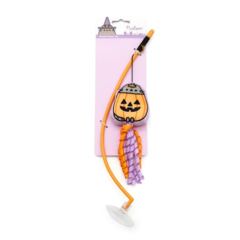 Pusheen Halloween Pumpkin Window Cling Teaser Cat Toy